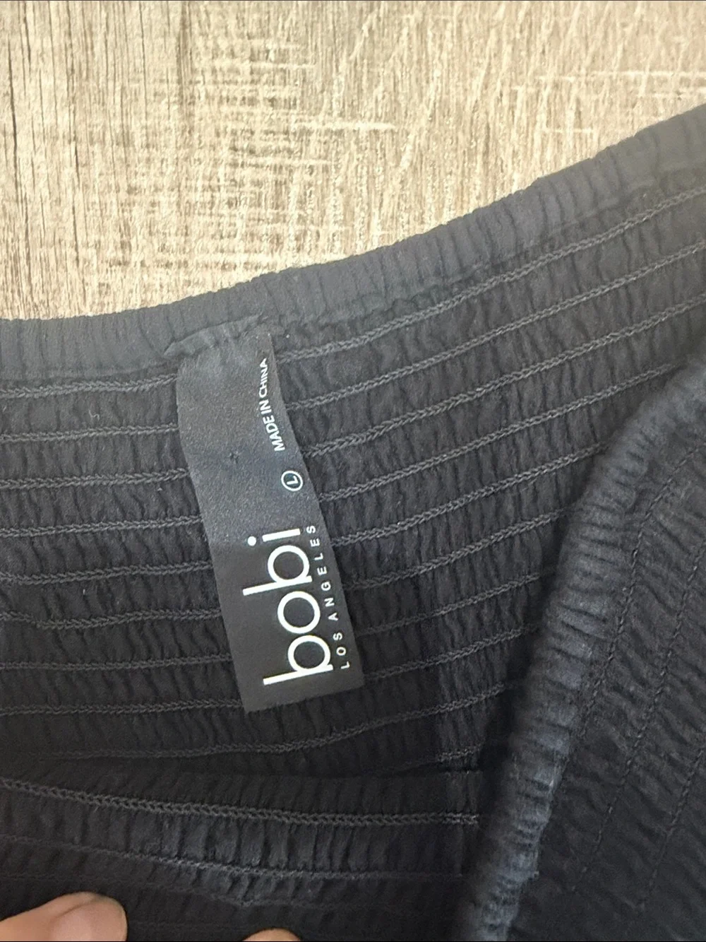 bobi Black Strapless Wide-Leg Jumpsuit - Picture 4 of 4